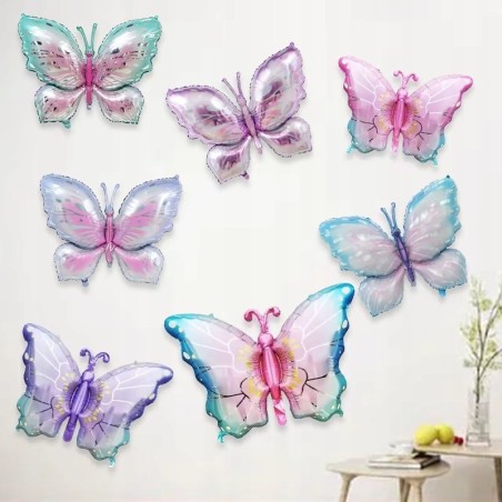 Balon Foliowy Motyl / Butterfly / Happy Birthday / Miętowy / Potężny