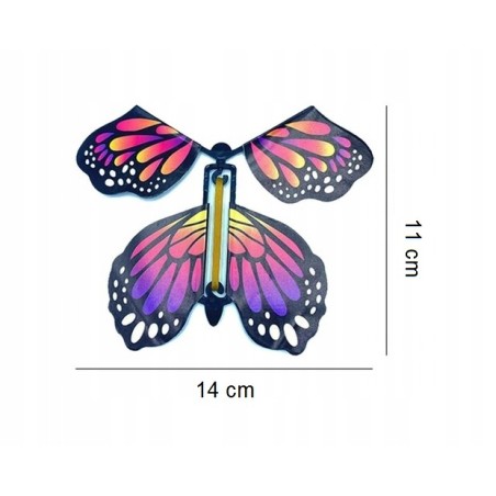 Magiczne latające motyle / Kolorowe / Nakręcane / Zestaw 5 sztuk