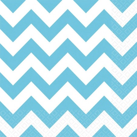Blekitne serwetki jednorazowe / Baby shower / 33x33 cm / 20 szt / Ur