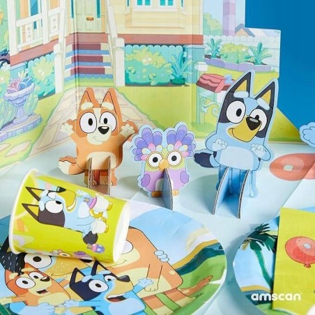 Zestaw dekoracyjny na stół / Bluey / Bingo / Urodziny / 7 elementów