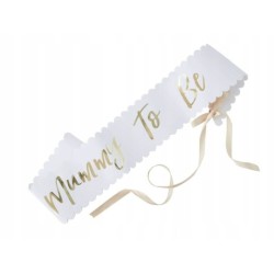 Szarfa / Baby Shower / Mummy to be / Papierowa /10x75 cm / Przyszlej