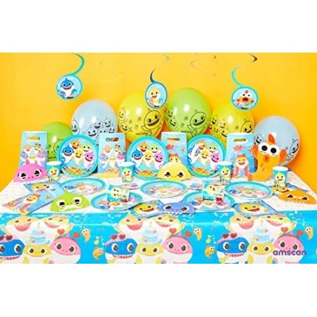 Zaproszenia na urodziny Baby Shark Rekin 8 szt. Happy Birthday