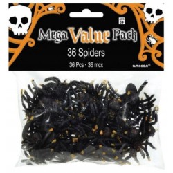 Pajaki Dekoracyjne Halloween / 36 sztuk / Straszna Ozdoba Imprezowa 2
