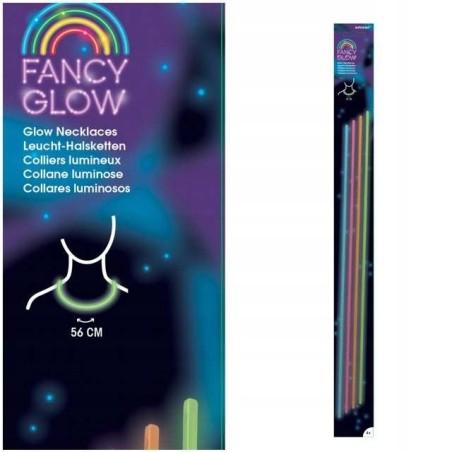Swiecacy Naszyjnik Fancy Glow 56 cm Impreza Neon LED / zestaw / 4 SZ