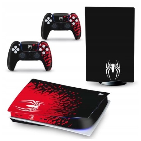 Naklejki Skorki na PlayStation 5 oraz Pady Motyw Spider Man / Venom