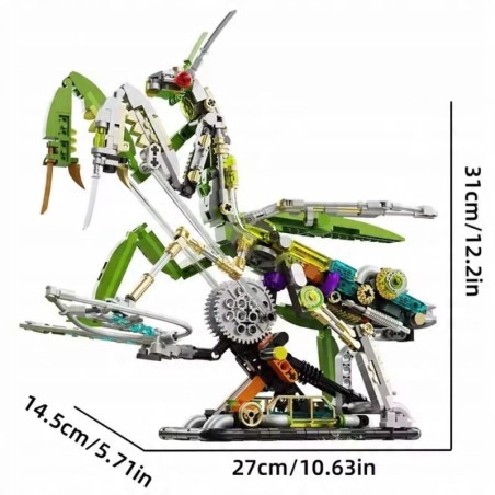 Klocki Modliszka Mechaniczny Konstrukcyjne 999 Elementów Ruchome