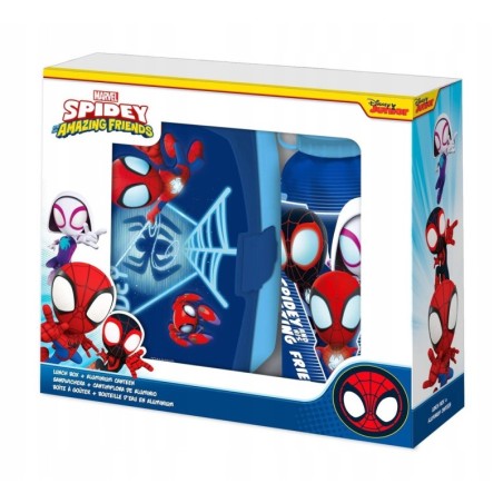 Zestaw butelka bidon 500 ml + lunch box / Marvel Spidey The Amazing Friends