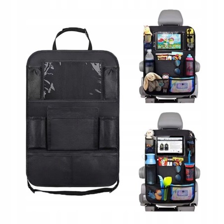 Mata ochronna / Organizer na tył fotela samochodowego z miejscem na tablet