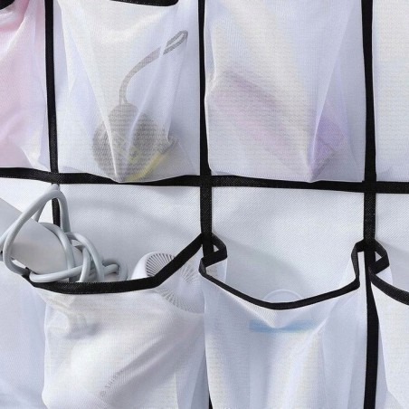 Organizer na buty / Wiszący na drzwi / 24 Kieszenie / 145 × 56 cm / Szary