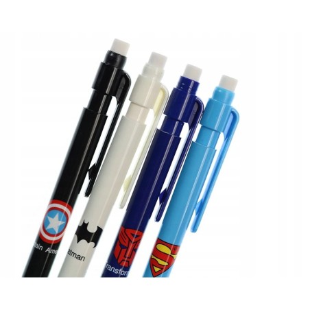 4x OŁÓWEK Batman Superman Transformers Kap. Ameryka