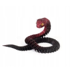 Figurka / Smok / Wąż z łuskami 3D / Fantasy / Kolorowa Dekoracja / 43 cm