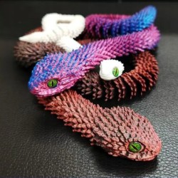 Figurka / Smok / Wąż z łuskami 3D / Fantasy / Kolorowa Dekoracja / 43 cm 2