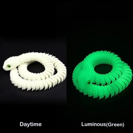 Figurka / Smok / Wąż 3D świecący w ciemności – LUMINESCENCYJNY Green 30 cm
