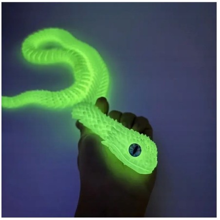 Figurka / Smok / Wąż 3D świecący w ciemności – LUMINESCENCYJNY Green 30 cm