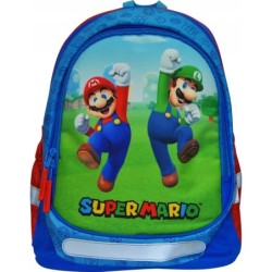 Plecak Szkolny Wielokomorowy Super Mario - Niebieski - Produkt na Licencji 2