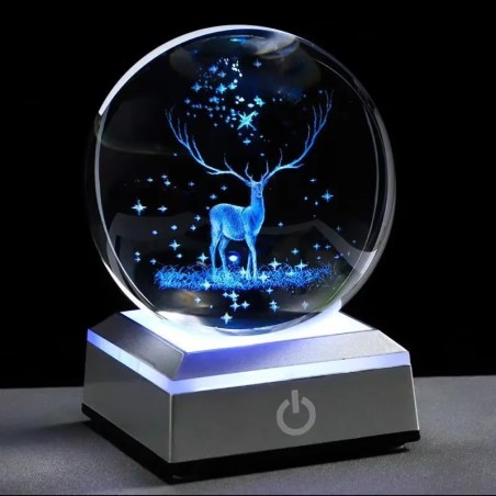 Lampka Nocna 3D – Kryształowa Kula...