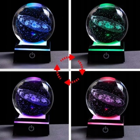 Lampka Nocna 3D – Kryształowa Kula...