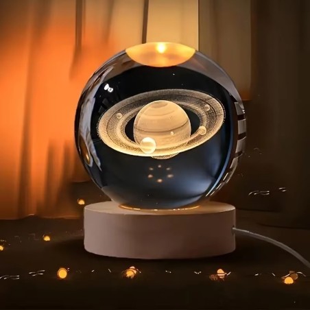 Lampka Nocna 3D – Kryształowa Kula...