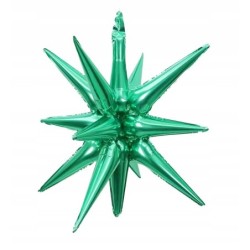 Balon Foliowy Zielona Gwiazda 3D Duża ok 55 cm