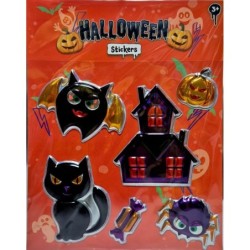 Naklejki Halloween 3D 6 szt. Dynia Duch Nietoperz...