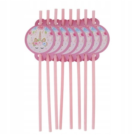 Slomki jednorazowe URODZINY JEDNOROZEC 10szt