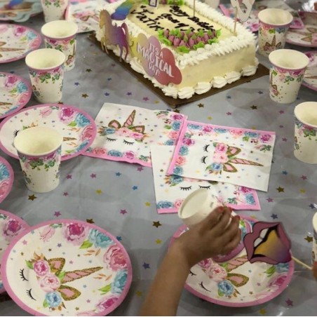 Słomki jednorazowe URODZINY - JEDNOROŻEC - 10szt