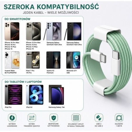 Kabel USB-C – USB-C 100W PD |...