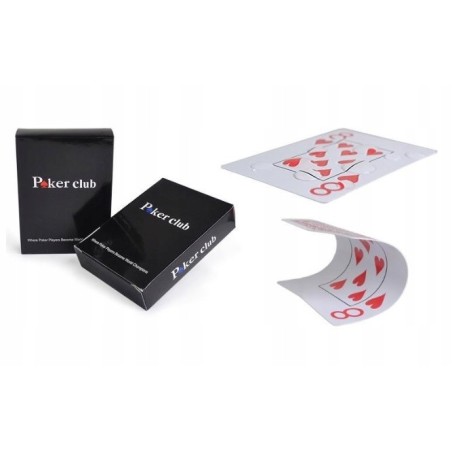 Karty do gry Poker Club 100% Plastic - Talia kolor niebieski