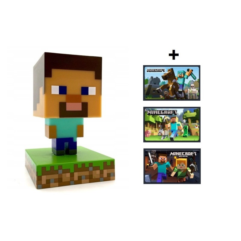 Lampka Minecraft Steve Icons Light - 11 cm + Gratis Magnes