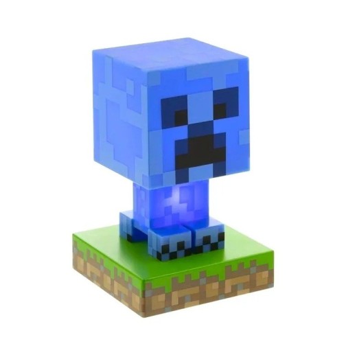 Lampka Minecraft Creeper Icons Produkt Na Licencji - Niebieski