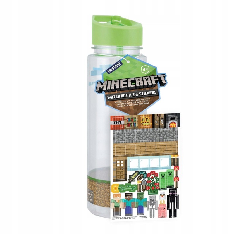 Bidon MINECRAFT Butelka na napoje 650ml + NAKLEJKI