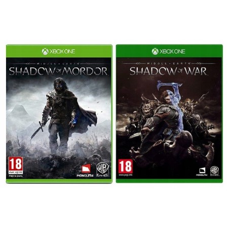 Xbox ONE Zestaw 2 Gry Shadow Of Mordor + Shadow Of War PL