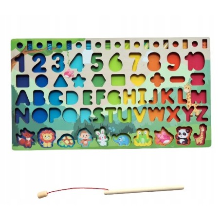 Klocki Drewniane EDUKACYJNE Zestaw 133 pcs