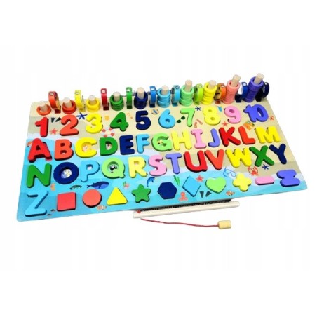 Klocki Drewniane EDUKACYJNE Zestaw 123 pcs