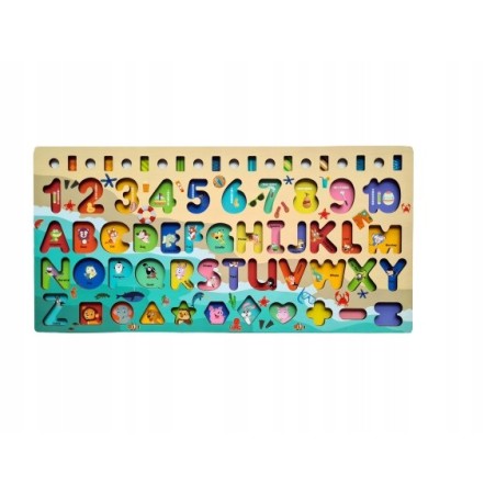 Klocki Drewniane EDUKACYJNE Zestaw 123 pcs