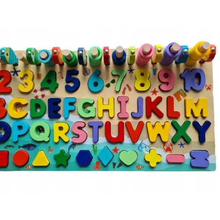 Klocki Drewniane EDUKACYJNE Zestaw 123 pcs