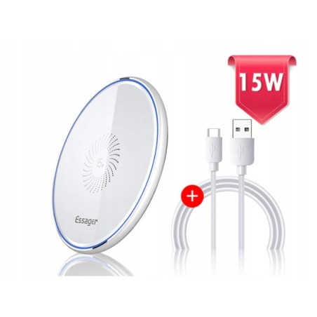 Ladowarka Bezprzewodowa ESSAGER 15W bialy