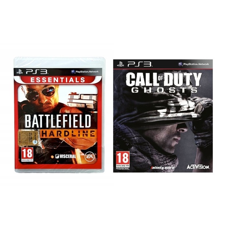 PS3 Zestaw 2 Gry Battlefield Hardline + Call Of Duty Ghosts