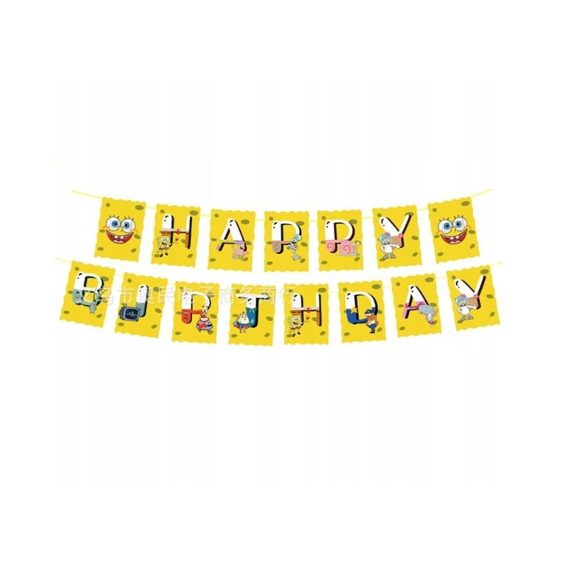 Girlanda urodzinowa SPONGEBOB baner 180cm