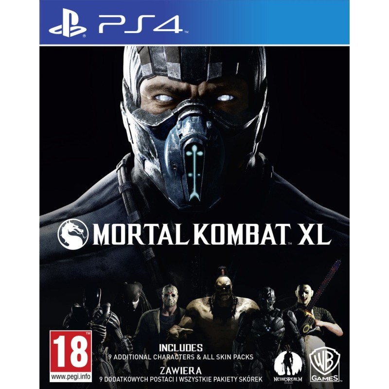 PS4 Mortal Kombat XL + DLC 9 Dodatkowych Postaci