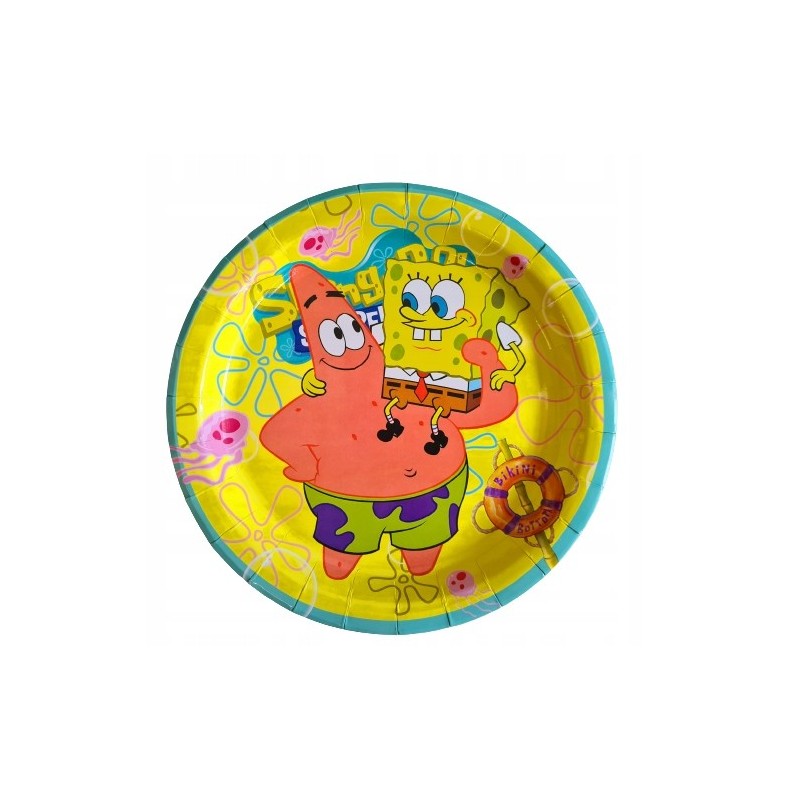 Talerzyki Jednorazowe SPONGEBOB - śr. 23cm - 10szt