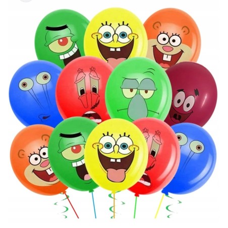 Balony z Nadrukiem SPONGEBOB 14szt
