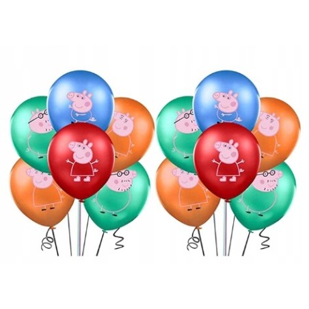 Balony z Nadrukiem SWINKA PEPPA 12szt