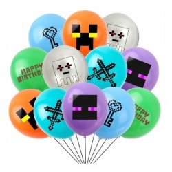 Balony z Nadrukiem MINECRAFT 12szt