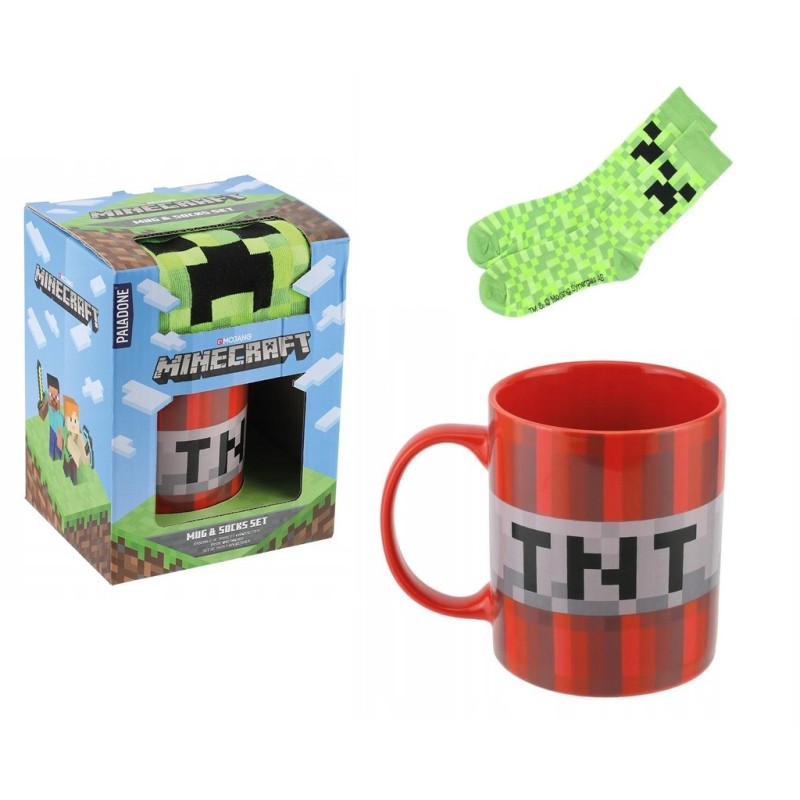 Kubek Ceramiczny MINECRAFT - TNT + Skarpetki Creeper