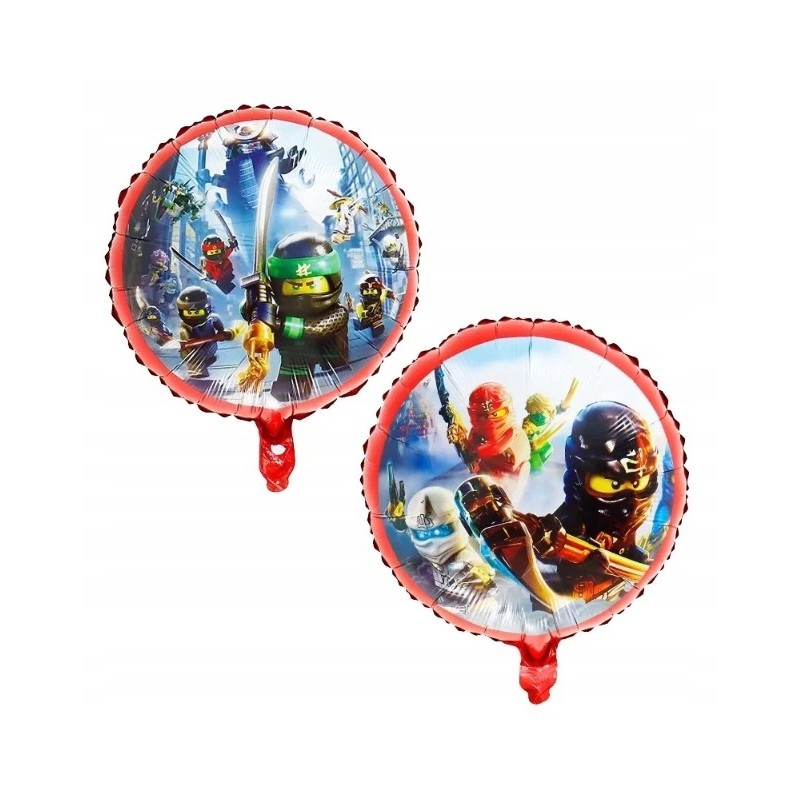 Balon Foliowy Na Hel OKRĄGŁY - NINJAGO - śr. 45cm