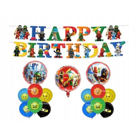 Balon Foliowy Na Hel OKRĄGŁY - NINJAGO - śr. 45cm