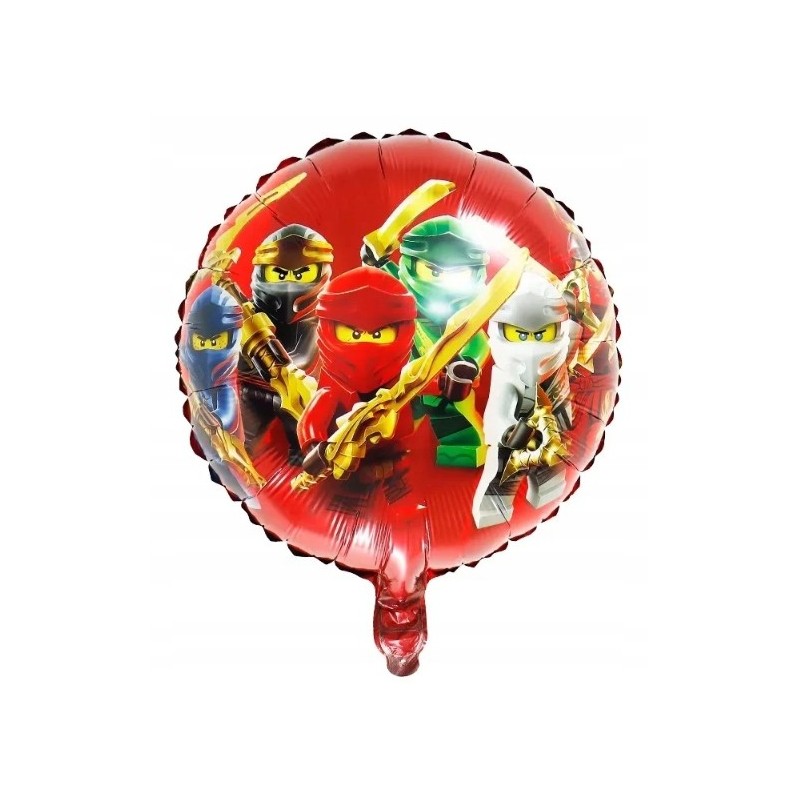 Balon Foliowy Na Hel OKRĄGŁY - NINJAGO - śr. 45cm