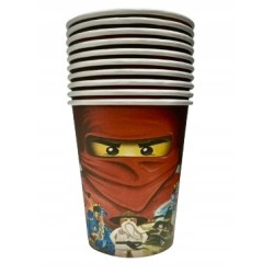 Kubeczki urodzinowe NINJAGO papierowe 10szt