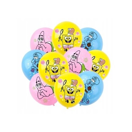 Balony z Nadrukiem SPONGEBOB 12szt